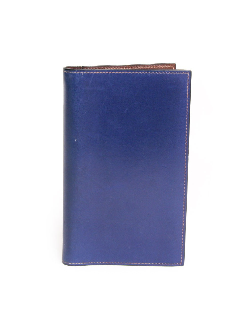 Couverture d'agenda HERMES en cuir box bleu