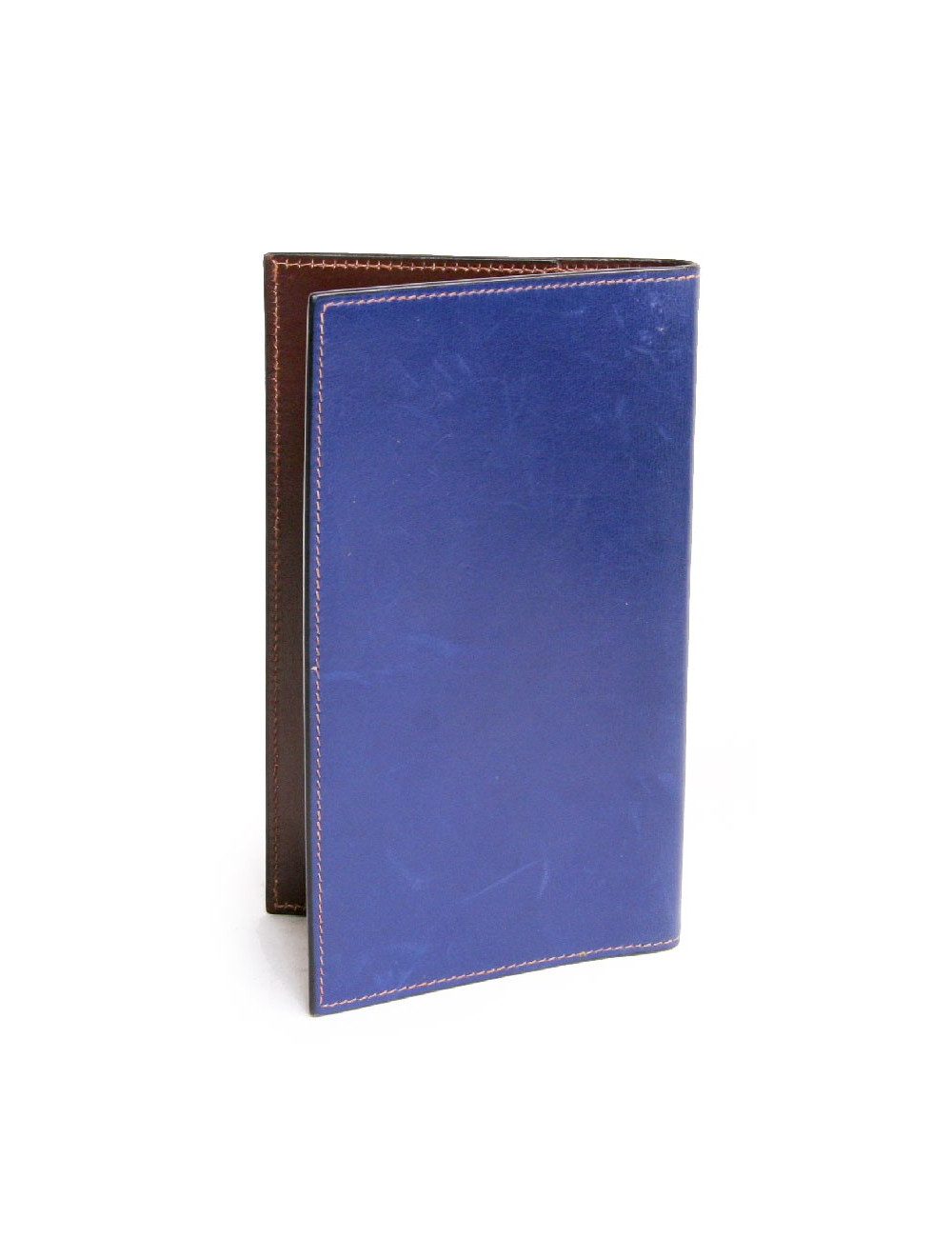Couverture d'agenda HERMES en cuir box bleu