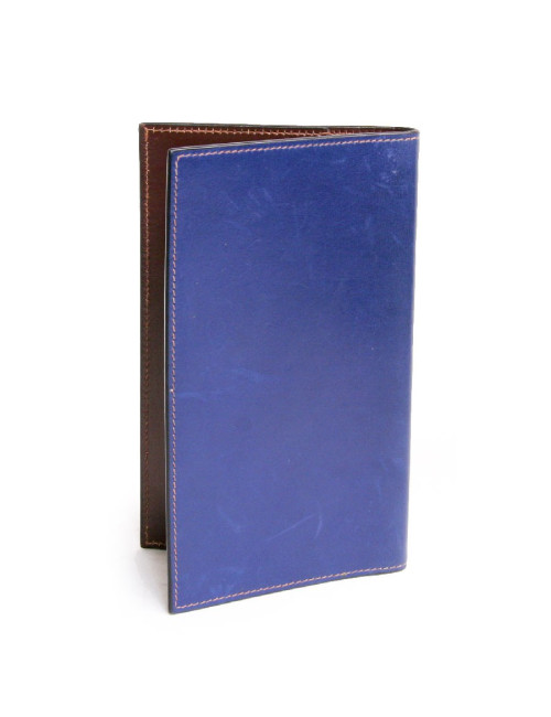 Couverture d'agenda HERMES en cuir box bleu