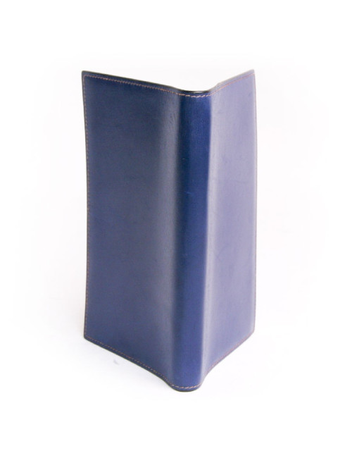 Couverture d'agenda HERMES en cuir box bleu