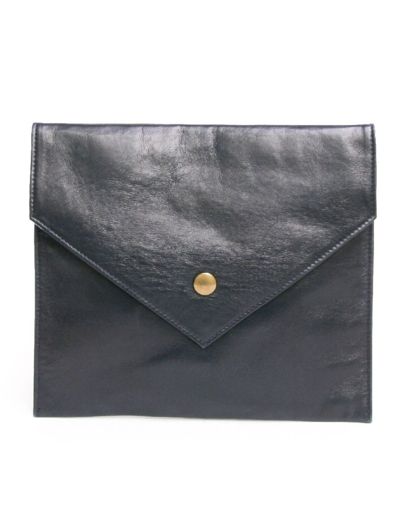 Pochette DIOR cuir lisse bleu marine