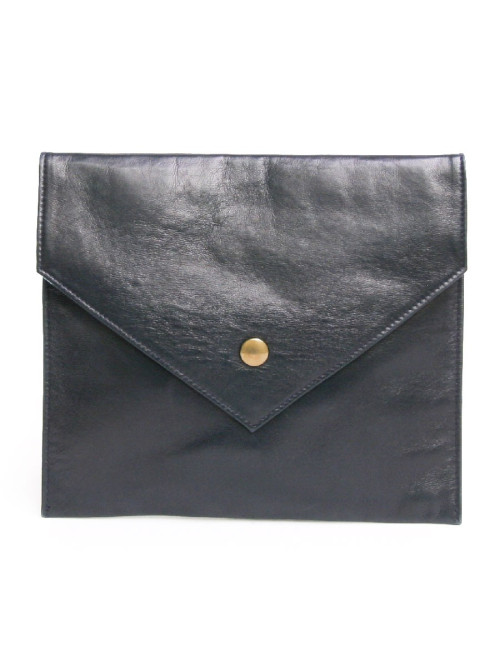 Pochette DIOR cuir lisse bleu marine