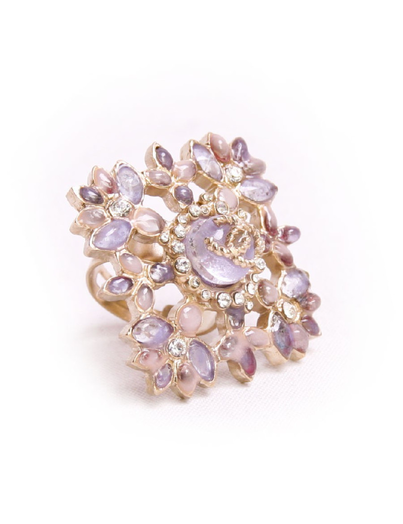 Bague CHANEL or pâle amethyste