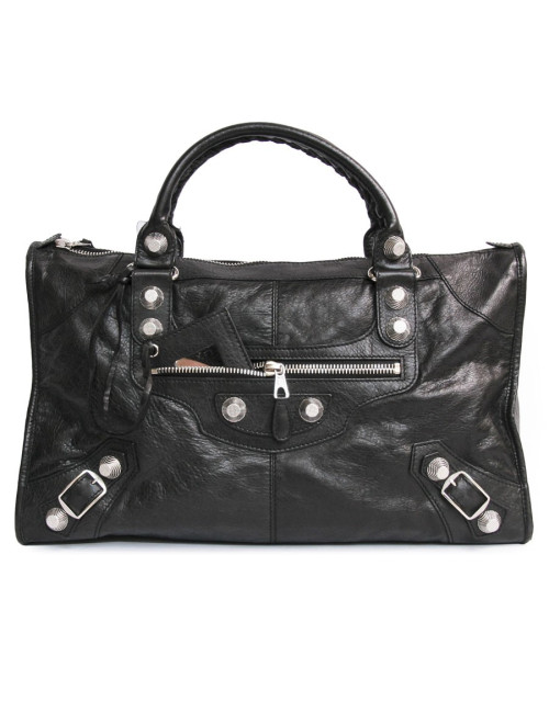 Sac BALANCIAGA  GM  noir bijouterie argent