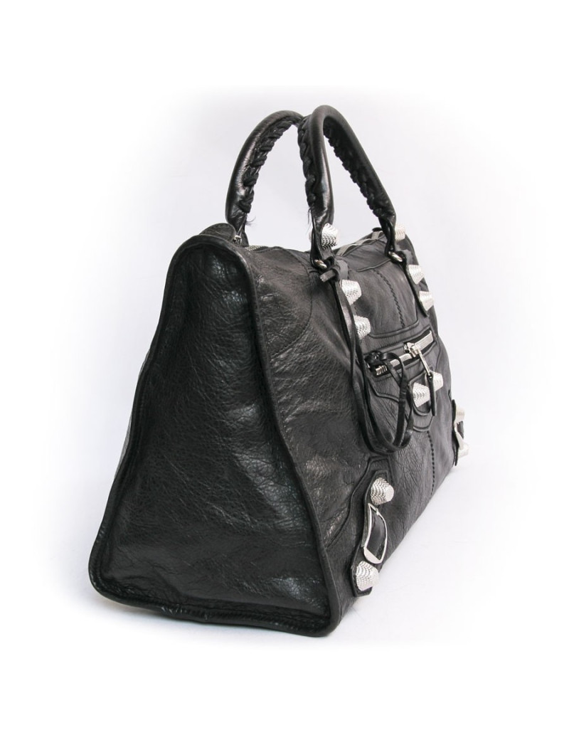 Sac BALANCIAGA  GM  noir bijouterie argent