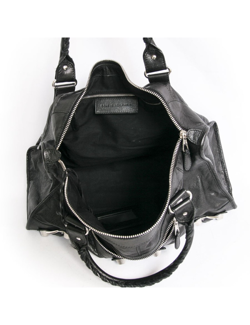 Sac BALANCIAGA  GM  noir bijouterie argent