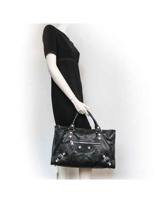 Sac BALANCIAGA  GM  noir bijouterie argent