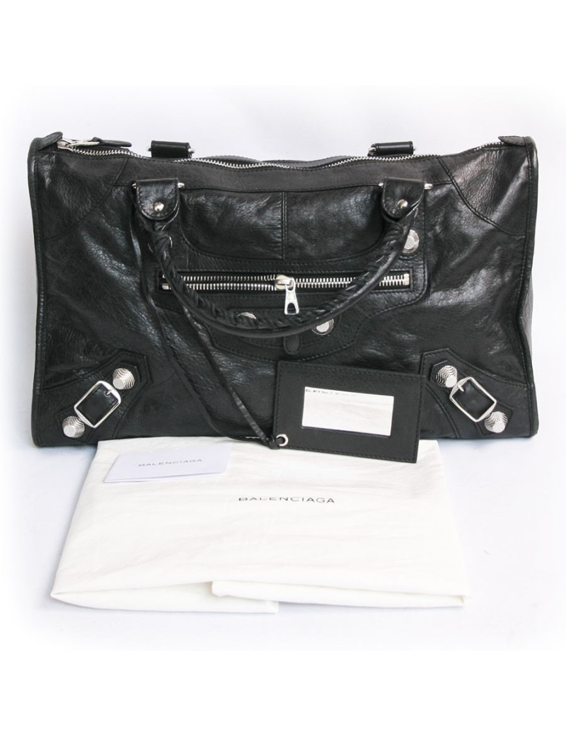 Sac BALANCIAGA  GM  noir bijouterie argent