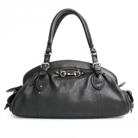 Aged black leather DIOR bag