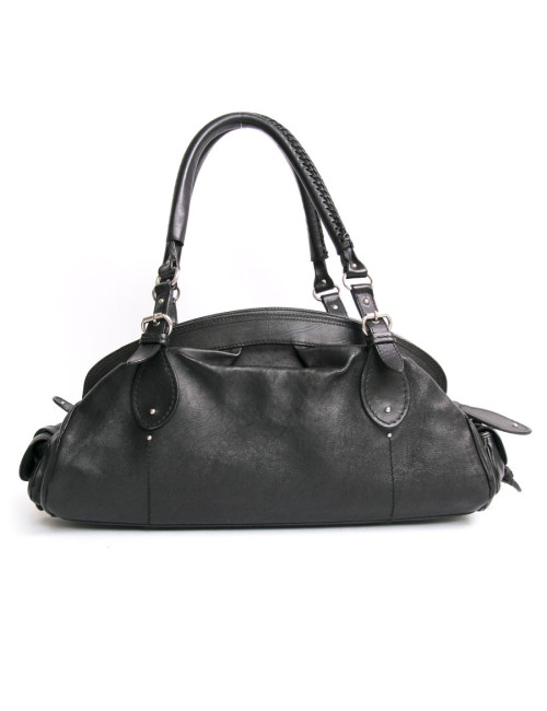Sac DIOR en cuir vieilli noir