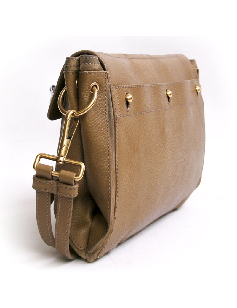 sac "muse" YVES SAINT LAURENT cuir grainé beige