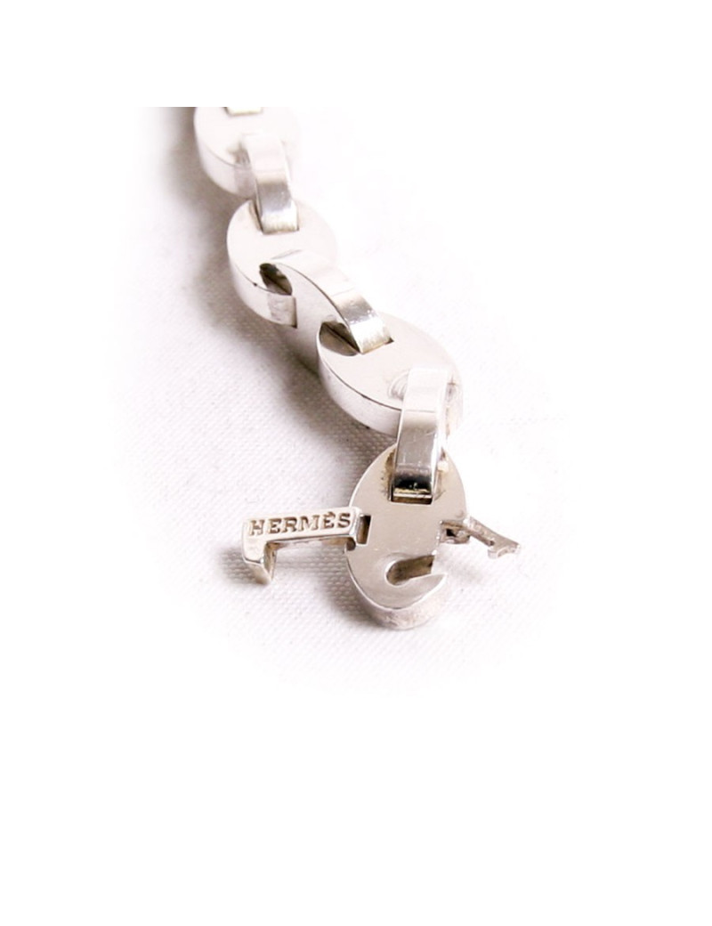 Bracelet HERMES chaîne d'ancre argent massif