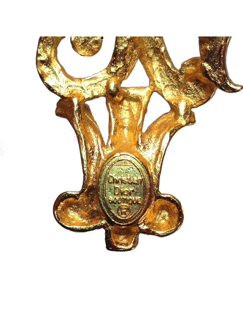 Grande broche DIOR couronne dorée