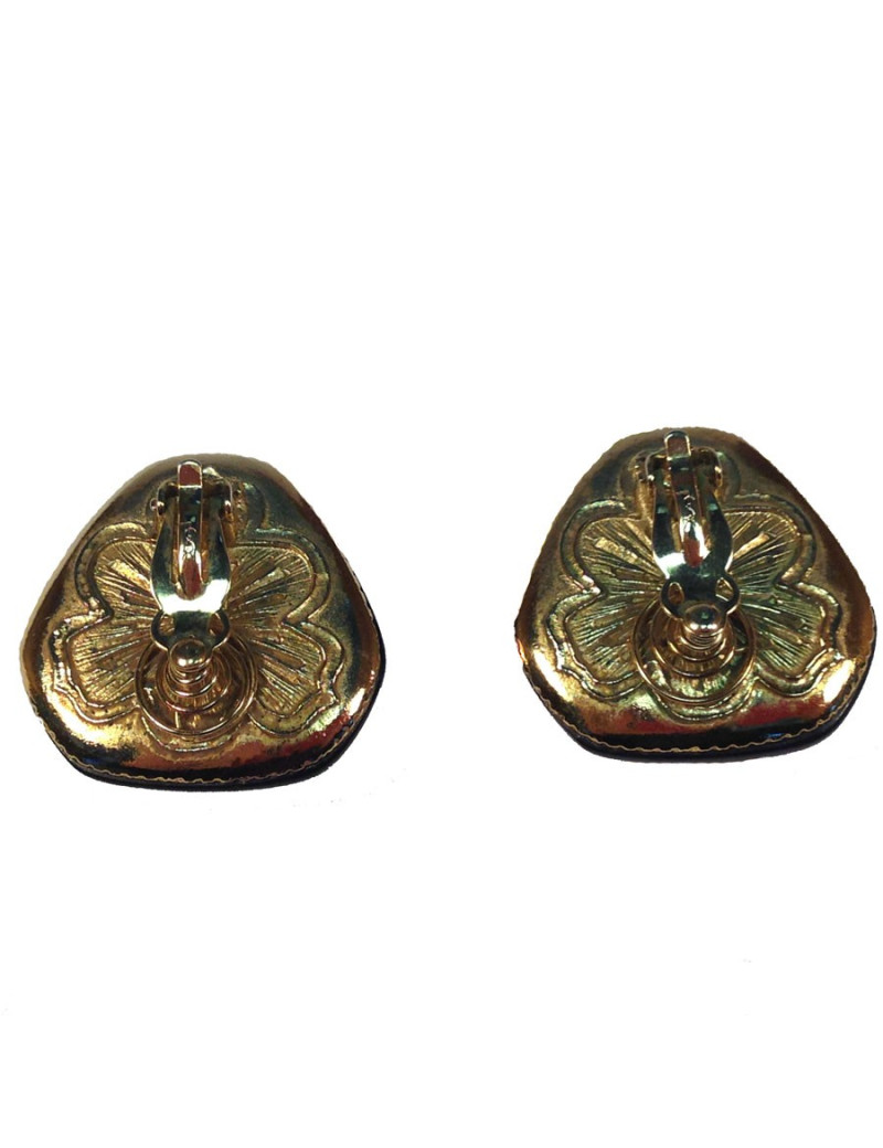 clips d'oreille YVES SAINT LAURENT Vintage rouge