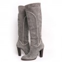 PAUL & JOE t 37 gold and Pearl gray suede boots