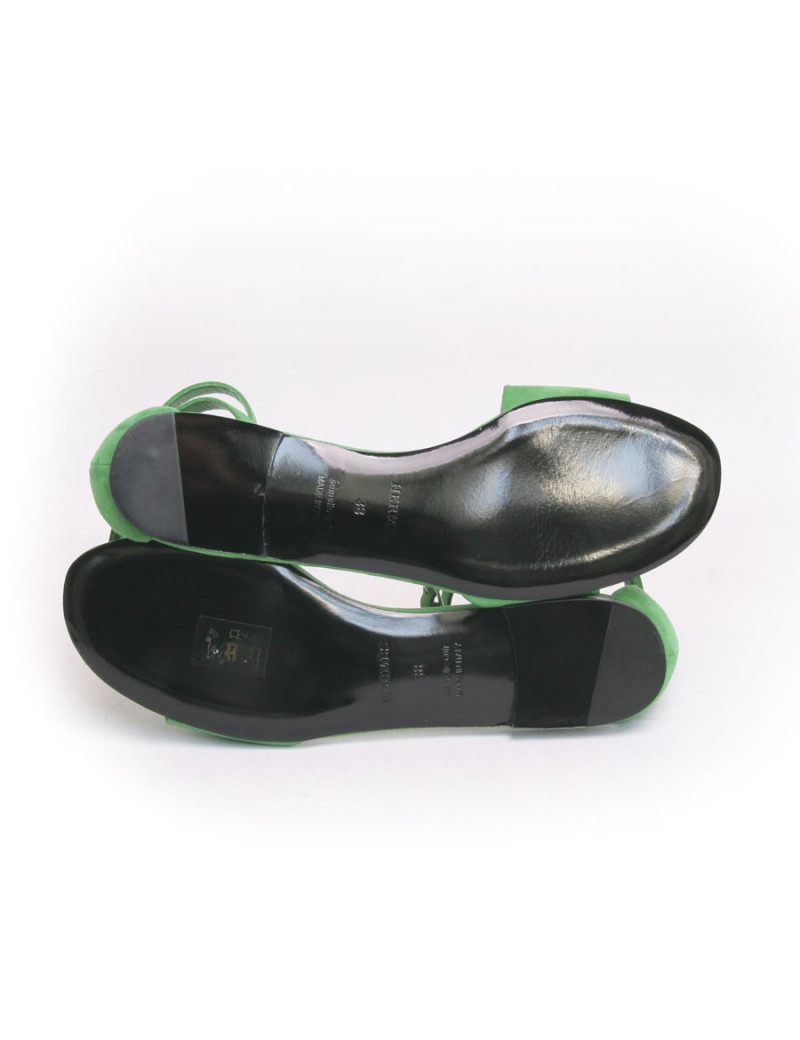 Sandales HERMES couleur bambou t 38