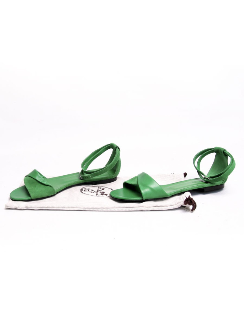 Sandales HERMES couleur bambou t 38