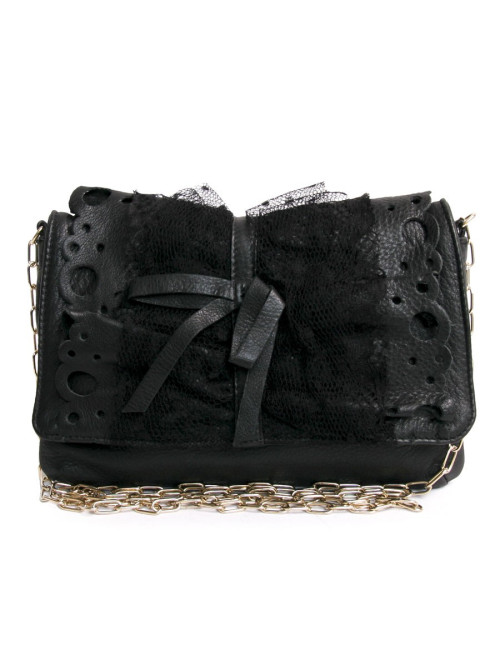 sc pochette Red VALENTINO cuir noir