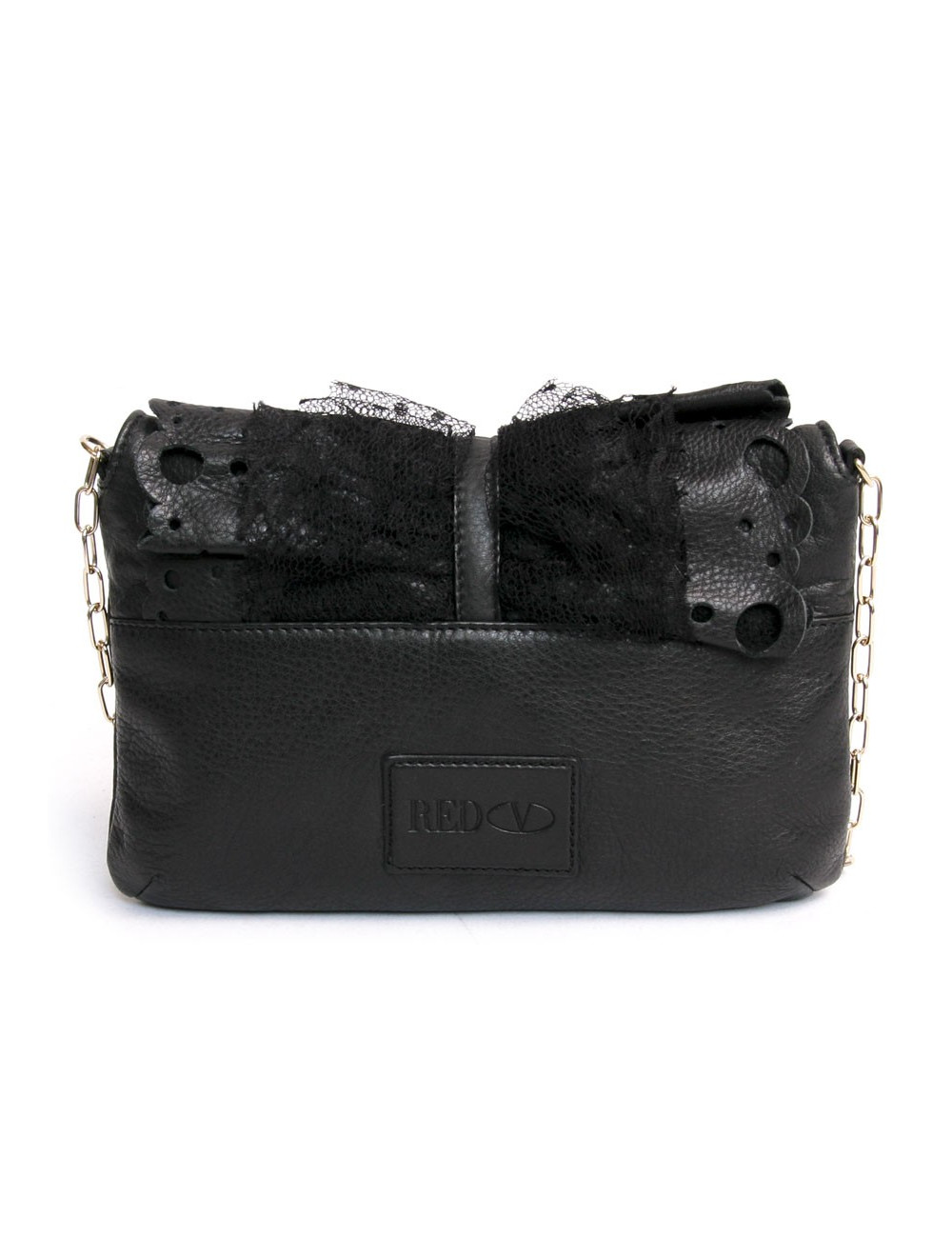 sc pochette Red VALENTINO cuir noir