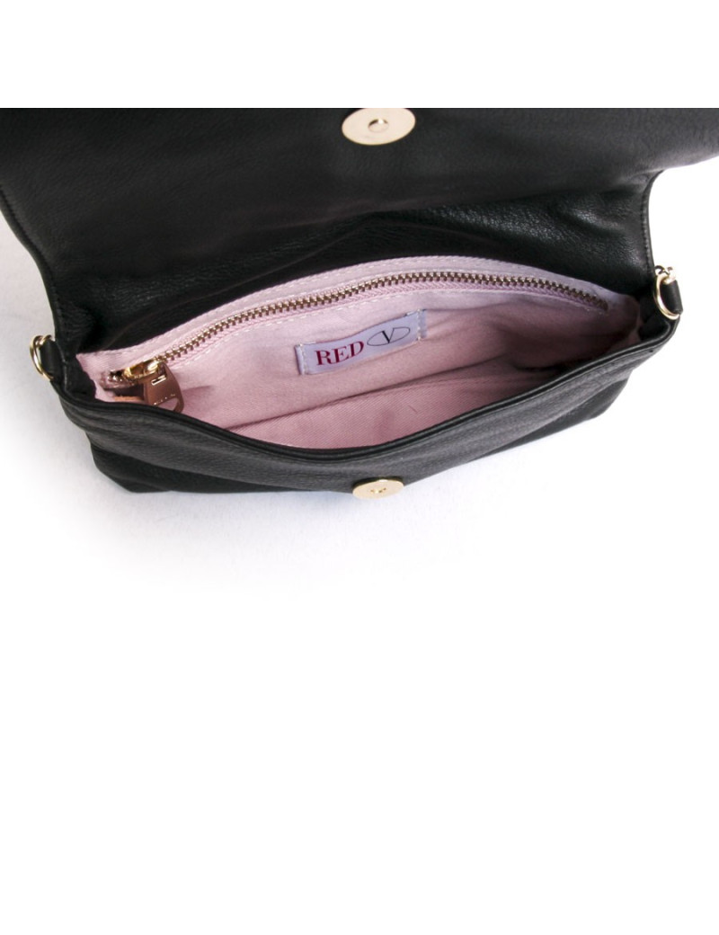 sc pochette Red VALENTINO cuir noir