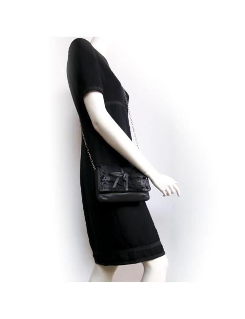 sc pochette Red VALENTINO cuir noir