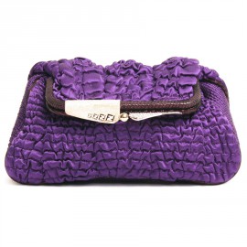Smoke purple FENDI silk pouch