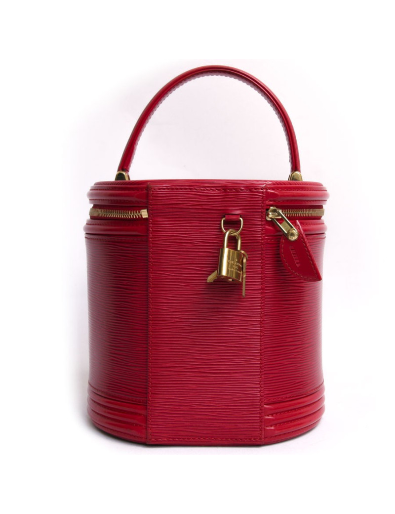 Sac seau LOUIS VUITTON cuir épi rouge