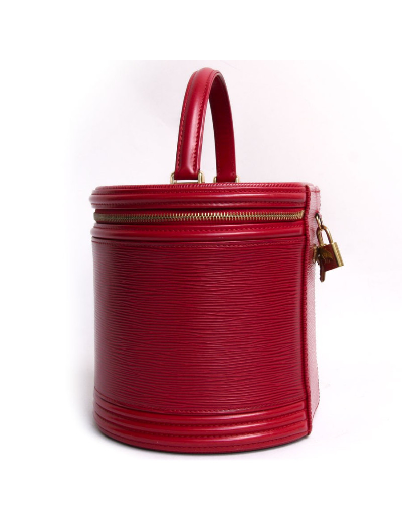 Sac seau LOUIS VUITTON cuir épi rouge