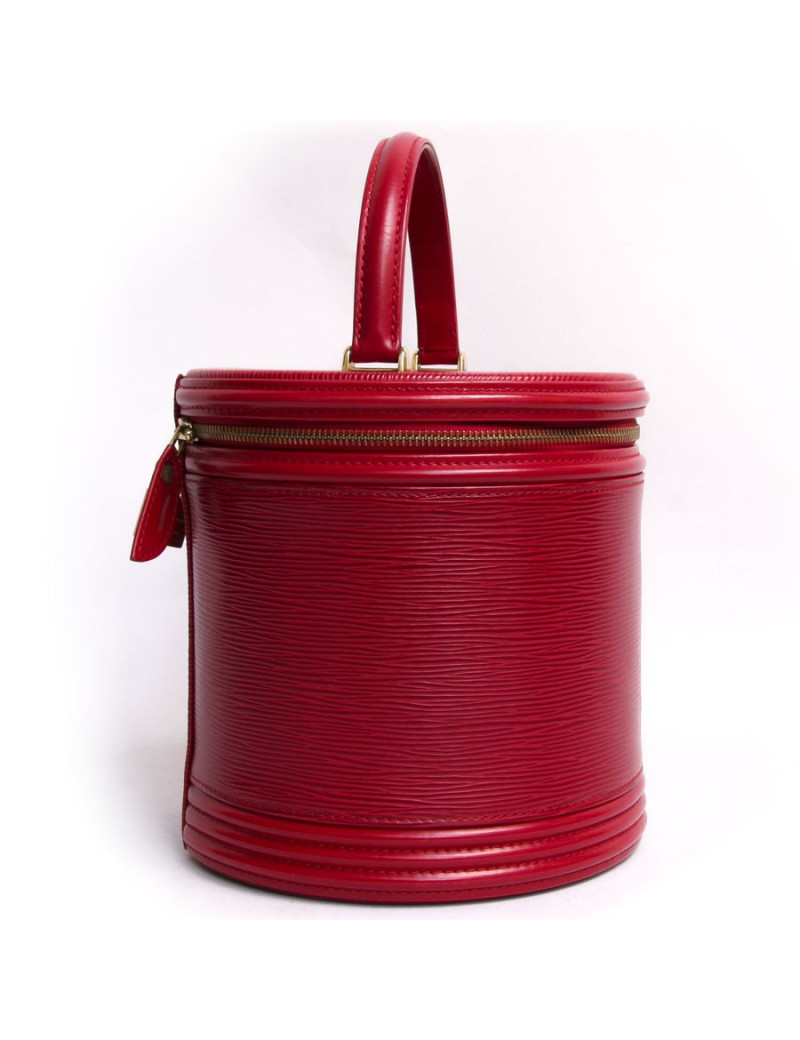 Sac seau LOUIS VUITTON cuir épi rouge