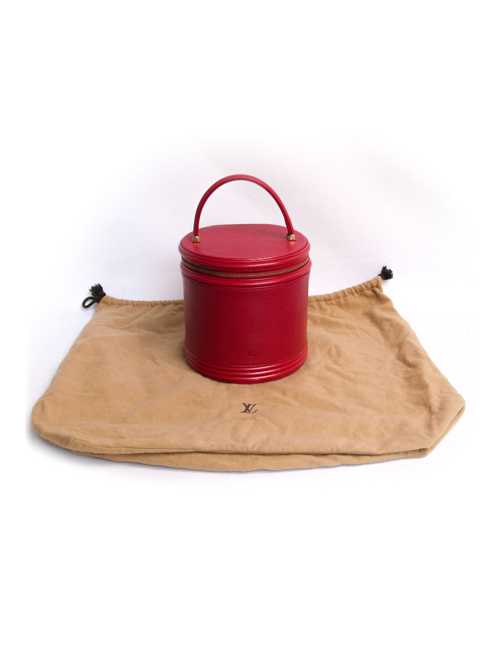 Sac seau LOUIS VUITTON cuir épi rouge