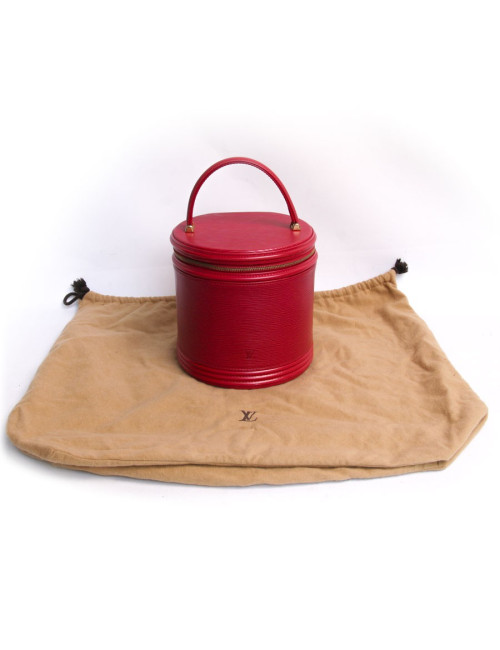 Sac seau LOUIS VUITTON cuir épi rouge