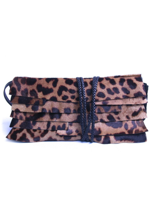 Sac pochette YVES SAINT façon panthère