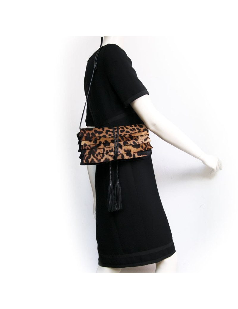 Sac pochette YVES SAINT façon panthère