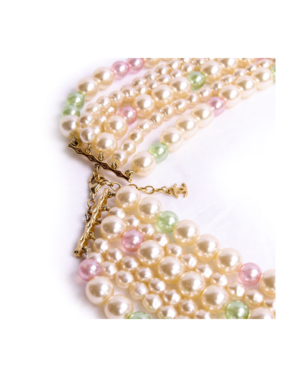 Sautoir 6 rangs CHANEL multicolore