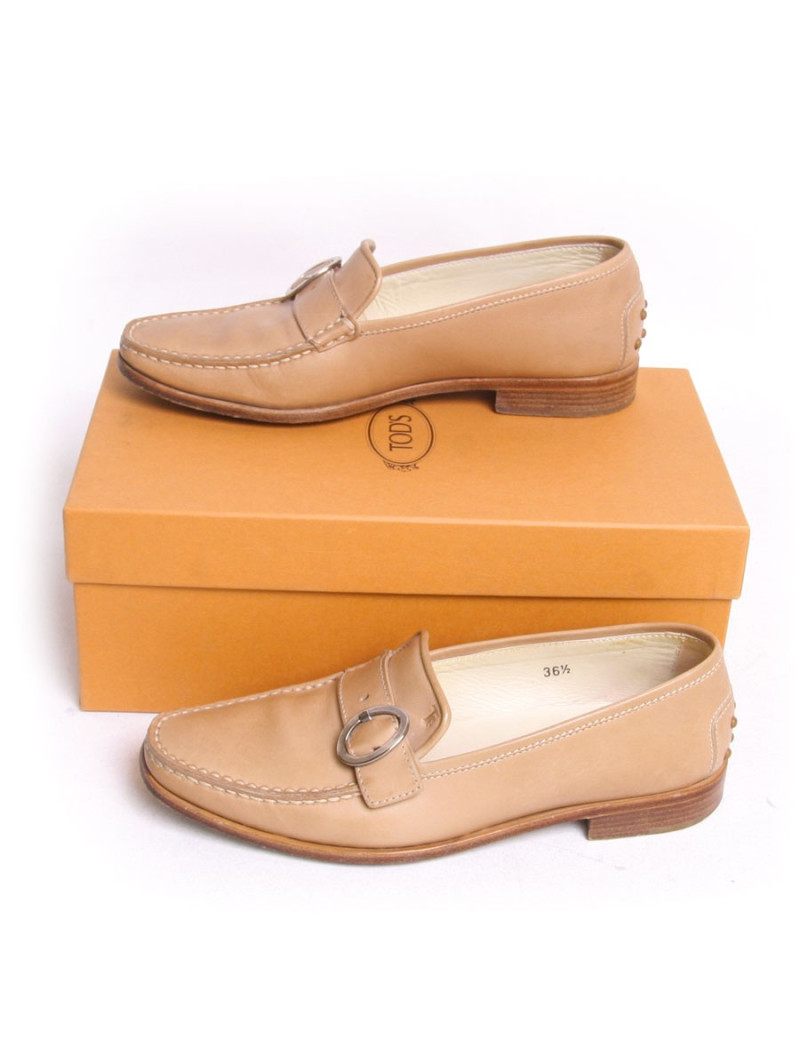 Moccassins TOD'S cuir beige T36,5