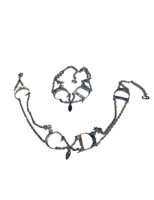 Adornment DIOR necklace and silver bracelet