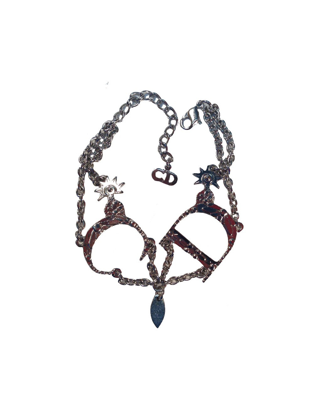 Adornment DIOR necklace and silver bracelet