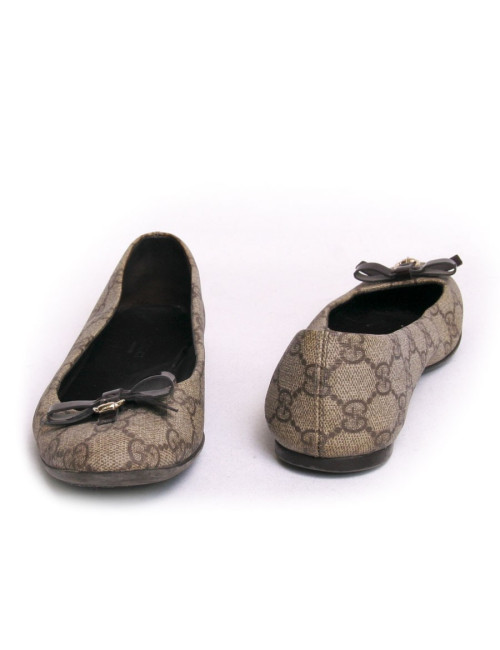 Ballerines GUCCI toile cirée monogram T36