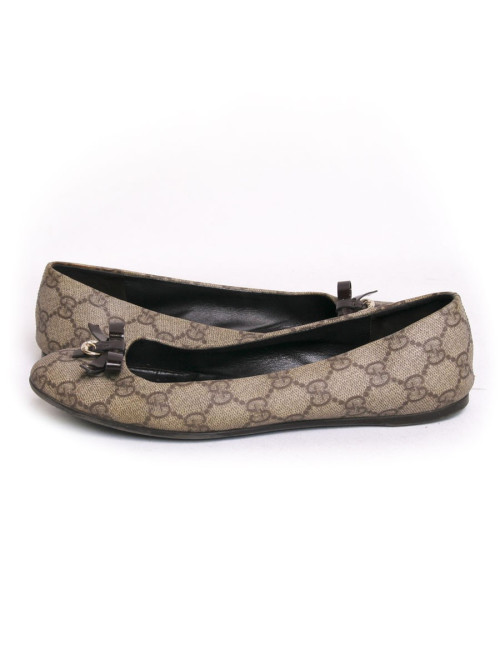 Ballerines GUCCI toile cirée monogram T36