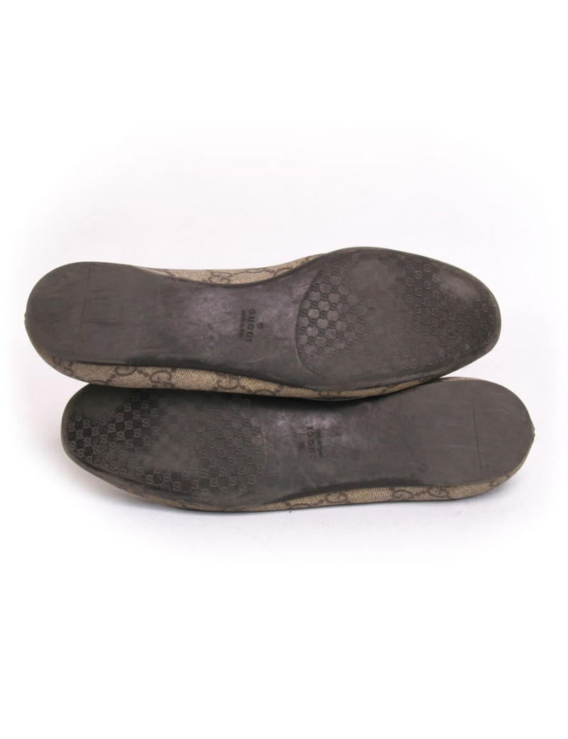 Ballerines GUCCI toile cirée monogram T36