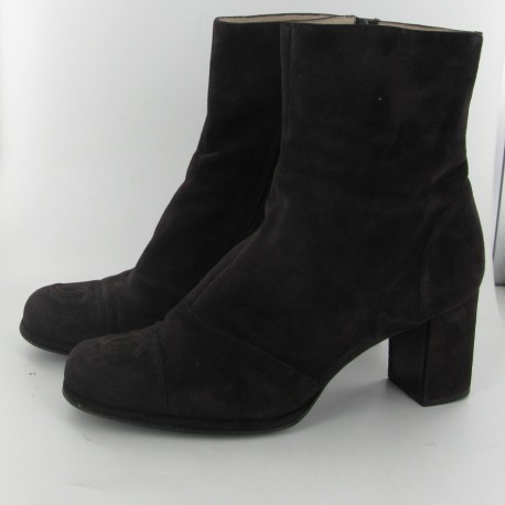 Boots suede CC T39 CHANEL