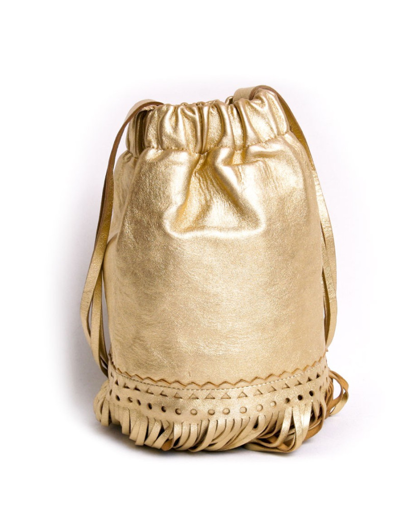 Sac SONIA RYKIEL lamé doré