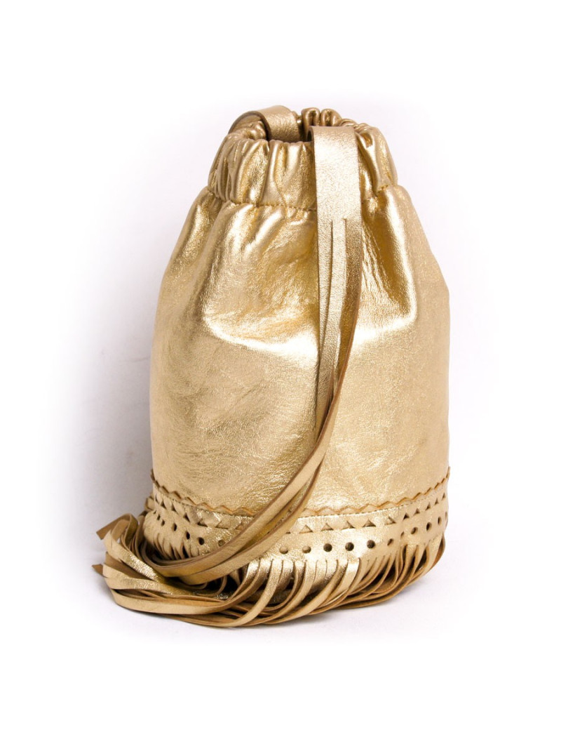 Sac SONIA RYKIEL lamé doré