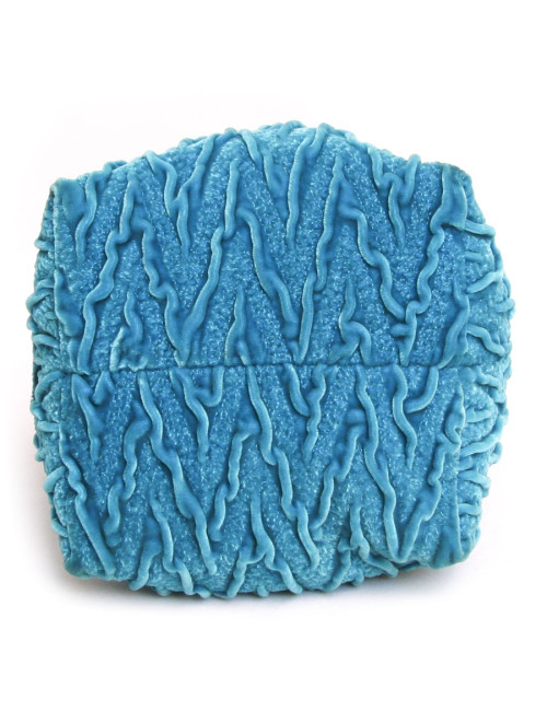 Sac ISABEL CANOVAS  velours de soie turquoise vintage