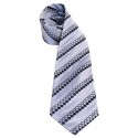Cravate CHANEL couture soie bleue
