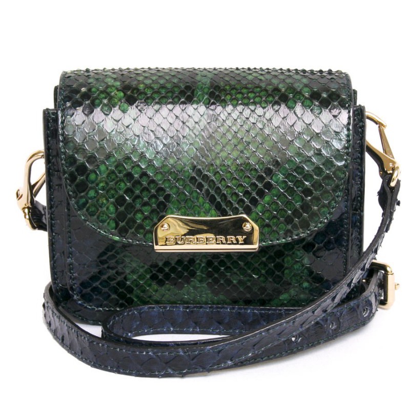 Gradient Green python BURBERRY bag - VALOIS VINTAGE PARIS