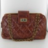 Aged leather quilted CHANEL bag