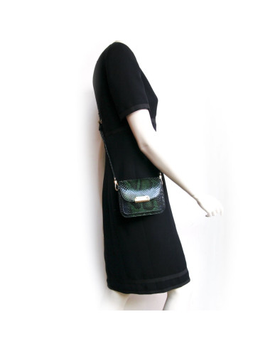 Sac BURBERRY en python dégradé de vert 2