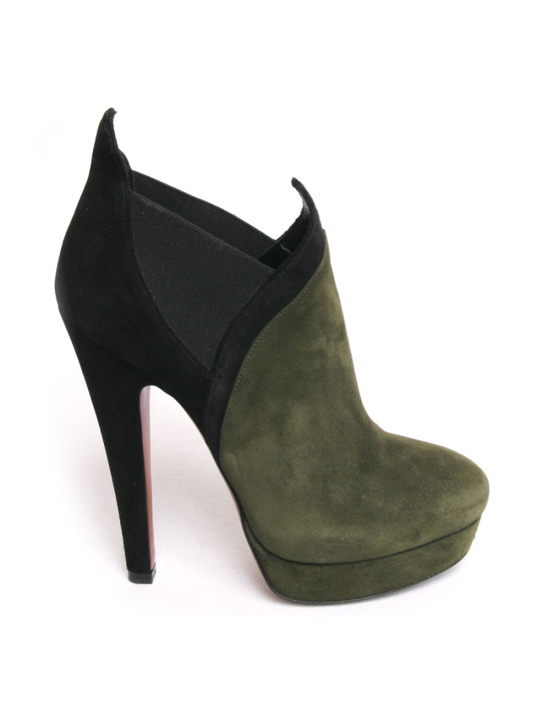 Low boots ALAIA t 36 daim vert et noir