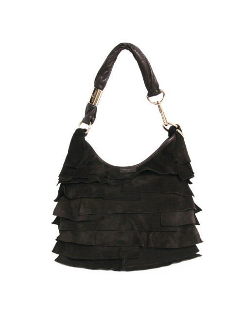 Sac YVES SAINT LAURENT "Saint Tropez" en daim marron